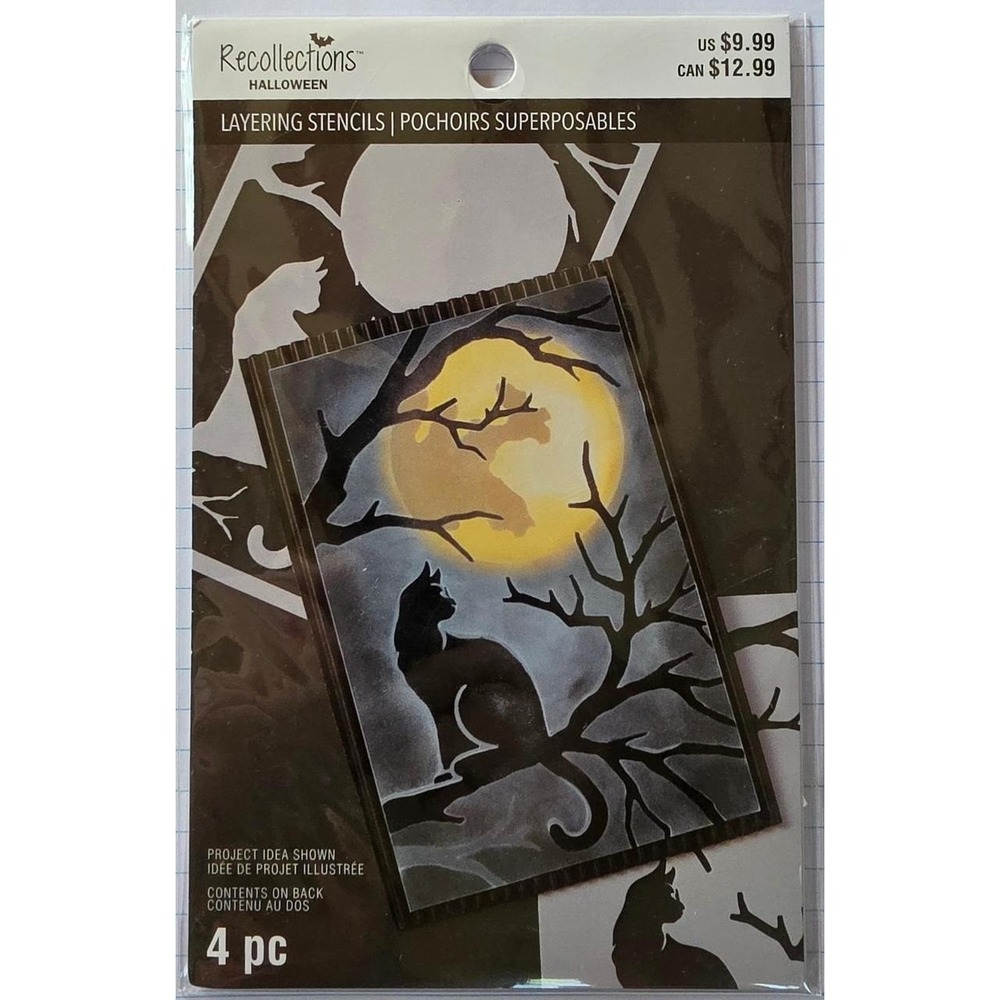 Recollections Halloween Layering Stencils Set (4 stencils total)